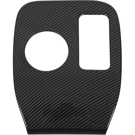 Cubierta de la palanca de cambios de la consola central delantera fabricada en fibra de carbono, piezas de acabado interior, accesorio de repuesto para Ford Mustang Mach E 2021 2022 2023 (1/5)