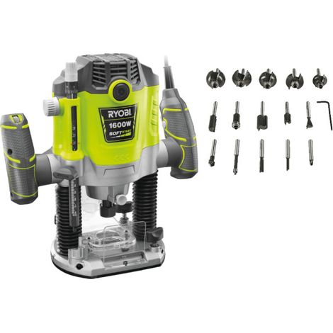 Pack RYOBI Défonceuse électrique RRT1600-K - 1600W - 254mm - Coffret 15 fraises panachées - RAKRBS15 (1/5)