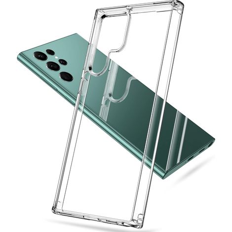 CUSTODIA PER SAMSUNG GALAXY S22 ULTRA 6.8"" SILICONE TRASPARENTE (1/5)