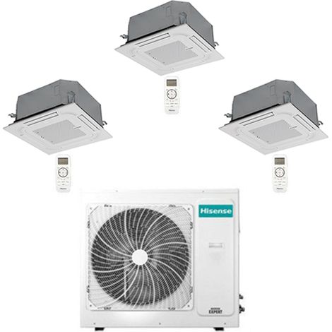 Hisense – Climatiseur cassette 4 voies R32 Trial Split Inverter 9000 BTU – Classe A++/A+ – Système silencieux avec compresseur DC Inverter - 3AMW52U4RJC (1/5)