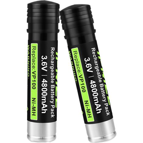 2X 3,6V 4800mAh NiMH Batterie pour Black&Decker Versapak VP100 VP130 VP100C VP105 VP105C VP110 VP110C VP143 (1/5)