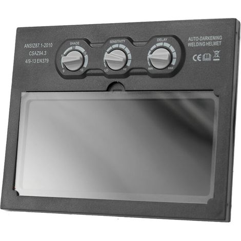 ZVD – Masque de soudage à assombrissement automatique solaire – Protection UV/IR DIN 15 – Temps de commutation 1/10000s – Zone de visualisation 92,5x42,5mm