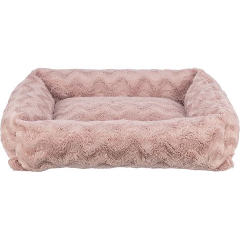 Lit orthopédique Vital 37937 - 80 × 60 cm - Rose - Coussin pour chien avec mousse à mémoire de forme - Panier pour chiens de taille moyenne - Doux pour les