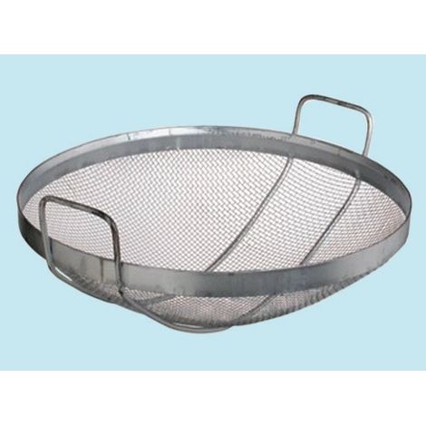 Crivello in ferro zincato a 2 manici  - Maglia mm. 4x4 (1/2)