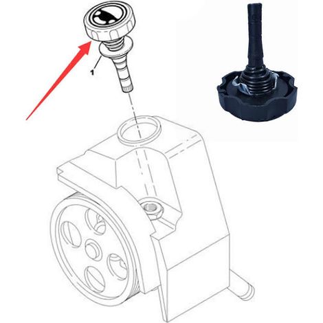 Bouchon de réservoir d'huile hydraulique 4009P6 pour Citroën 206, 207, 307 et 408 (1/4)
