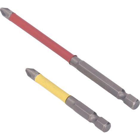 2 Pièces Embout Tournevis Phillips PH2 Acier Traité Tige Hexagonale pour Bricolage et Montage (1/5)
