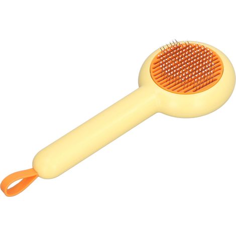 Brosse à lécher autonettoyante pour animaux, antidérapante, retrait des poils en un clic, peigne pour chats et chiens pour la maison et le salon, jaune-AquaForge (1/4)