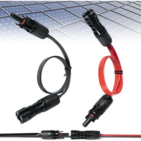 2 pièces Câble Plat de Panneau Solaire, 30cm Passage de Fenêtre Solaire MC4 Rallonge Solaire Photovoltaïque Très Flexible Câble Solaire MC4 pour Centrale Electrique de Balcon Centrale Solaire (1/5)