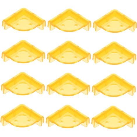 12 protège-coins pour meubles, PVC, jaune, antichoc, pour tables (1/5)