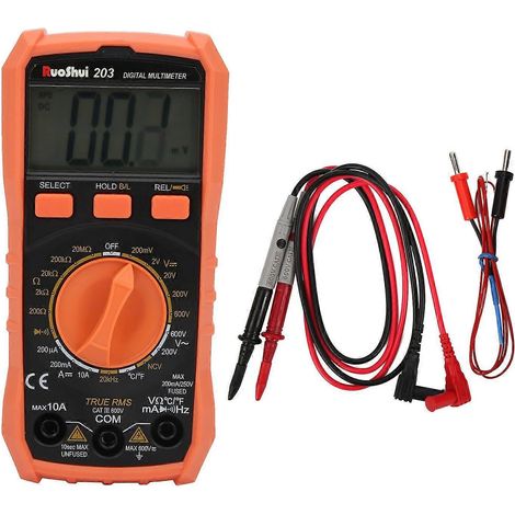 Digitales Multimeter mit großem LCD-Bildschirm, AC/DC-Spannungsmesser, NCV-Echt-RMS-Widerstandsmesser, Ruoshui203 (1/4)