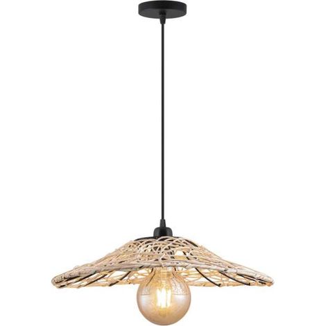 Colgante modelo Diza acabado natural/negro, 8cm(alto) 40cm(ancho) 40cm(fondo) (1/3)