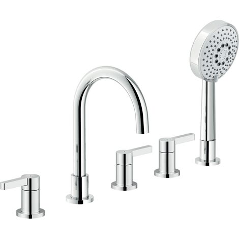 Nobili Lira Series Mitigeur de baignoire avec douchette WEBK204/T1LRCR  Chromé - Laiton
