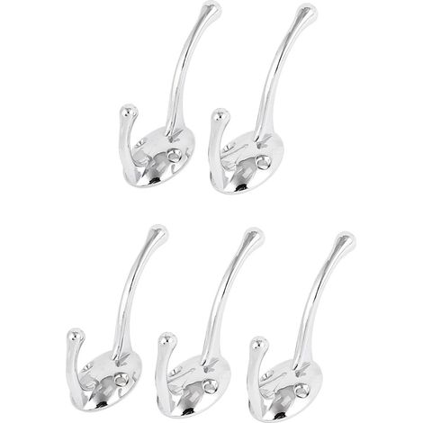 Bad Tür Wandhalterung Mantel Handtuch Kleidung Legierung Double porte-clés 5 pièces (01778b5e852670c (1/2)