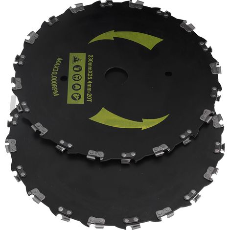 2 pièces lames débroussailleuse dentelées 9 pouces 20 dents avec limes rondes pour débroussailleuse (1/5)