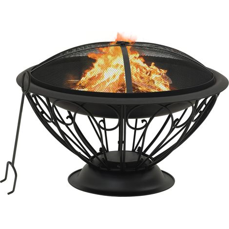 Brasero con atizador 75 cm XXL acero 020006015 (1/5)