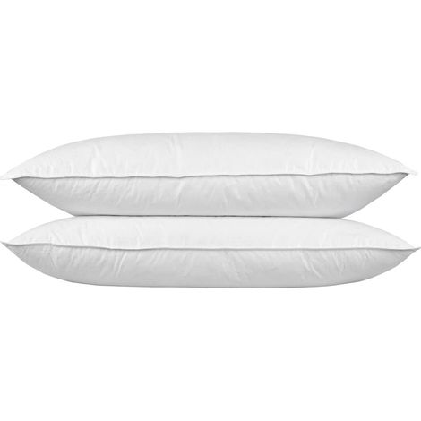 HOMESCAPES Goose Feather and Down King Size Pillow Pair (1/4)