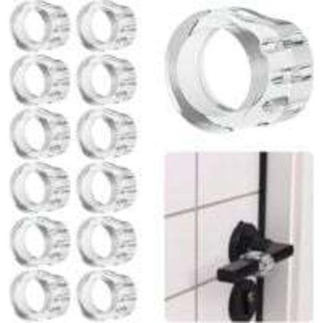 Lot de 12 tampons de protection pour poignée de porte, tampons transparents pour poignée de porte, protection pour poignée de porte (1/5)