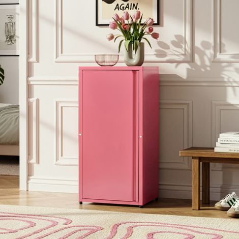 Armadio a Colonna Burlöv in Metallo Mobile per Archivio 88 x 40 x 35 cm Rosso Anguria [en.casa]