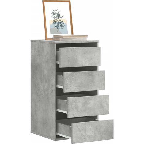 Kommode Betongrau 40x41x76 cm Holzwerkstoff