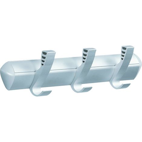 Patère 77 sur lice à fixer aluminium laqué blanc RAL9010 2 têtes longueur 320 mm - VACHETTE
