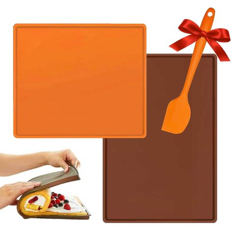 Lot 2 Moule Genoise + 1 Cuillère, Moule Silicone Patisserie Antiadhésif, Résistant Haute Température, Facile à Démouler et Nettoyer, Idéal Pour Gâteaux Maison (1/5)