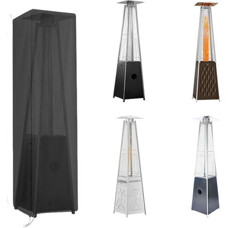 53 x 61 x 220 cm-, housse de protection imperméable pour chauffage extérieur, housse anti-poussière pour pompe à chaleur air-air (1/5)