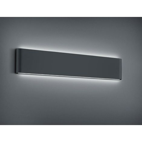 Aplique Rectangular Thames II Led Doble Luz IP54 Antracita L46 cm Trio Lighting