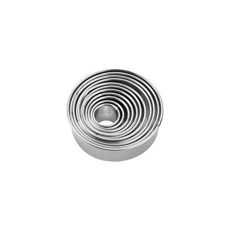Emporte-Pièces Ronds en Anneau, Lot de 11 Pièces - Formes Circulaires Multi-Tailles pour Pâtisserie et Biscuits (1/5)