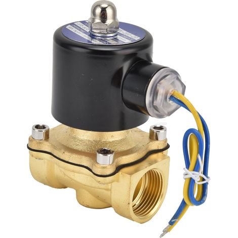 Électrovanne 2W-200-20 G3/4 po en laiton, normalement fermée, pour eau, air et gaz, 220 V CA (1/5)
