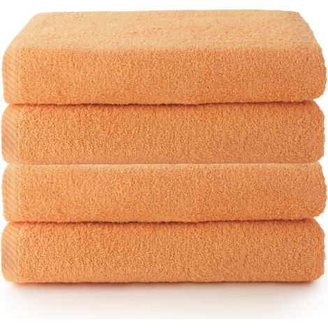 Lot de 4 Serviette de Bain Grande Taille 100% Coton Drap de Douche 70 x 140cm 400g Douces, Absorbantes et Résistantes Ensemble Idéal pour Une Salle de Bain Moderne (1/5)