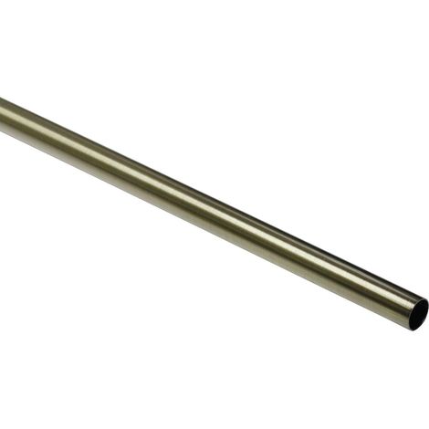 Gardinia Bastone per Tende, Asta in Metallo, Linea Memphis, Ø 16 mm, Ottone Antico, 120 cm (1/4)