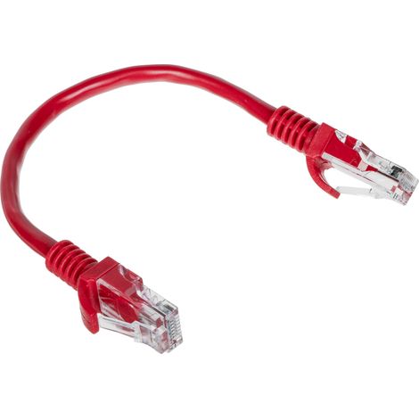 Câble de brassage RJ45/0,2-ROUGE 0,2 m (1/2)