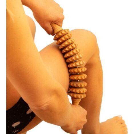 Anti-Cellulite-Zubehör Oberschenkelmassageroller Maderotherapiegerät Holz 41 cm (1/5)
