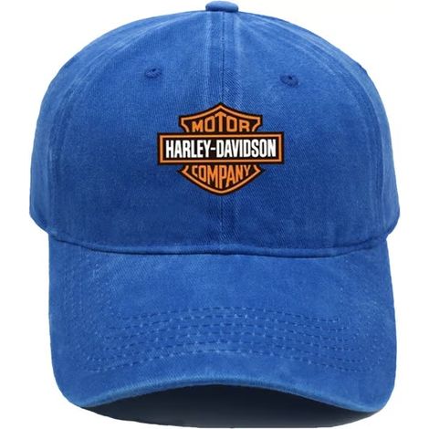 Casquette de course Harley Davidson bleu royal
