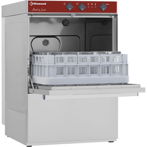 Lave-verres panier 400x400 mm + pompe vidange - Diamond (1/3)