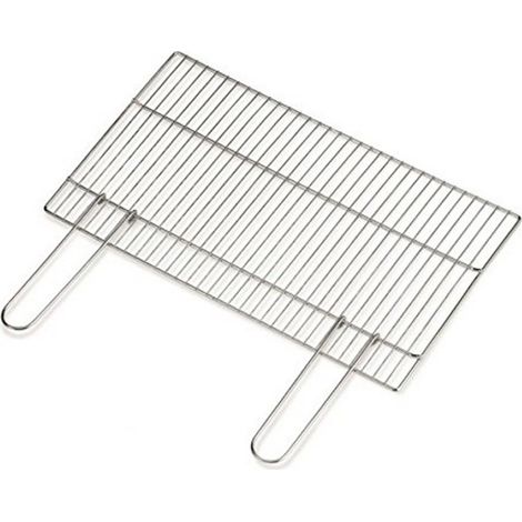 Grillrost cromiert 76x43 cm mit klappbaren Griffen