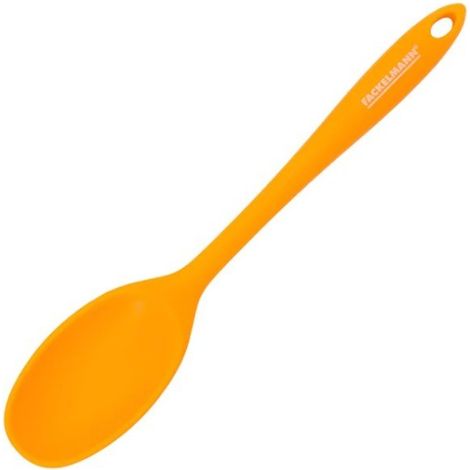 Cuchara de cocina de silicona amarilla 28x5,5 cm