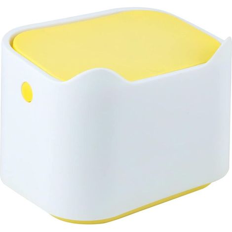 Poubelle de bureau portable (Jaune + Blanc)