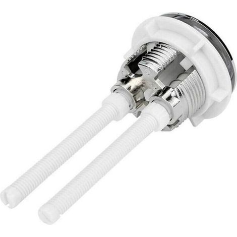 Haute qualité Bouton poussoir de réservoir d'eau de toilette à double chasse en plastique avec 2 tiges pour trou de 38 mm