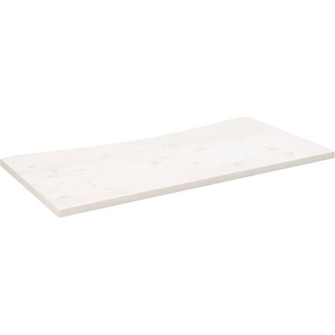 Maison Exclusive - Piano Scrivania Bianco 110x60x2,5 cm in Legno Massello di Pino