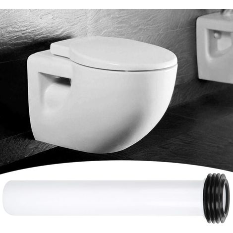Toilet Flush Pipe, Flush Tube Extension, White Concealed Extended Straight Flush Pipe for Bathroom Equipment MUMU