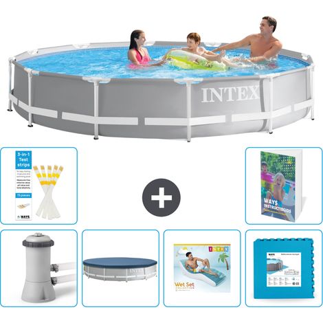 Prism Frame Pool Rund - 366x76 cm - 7-teilig S303