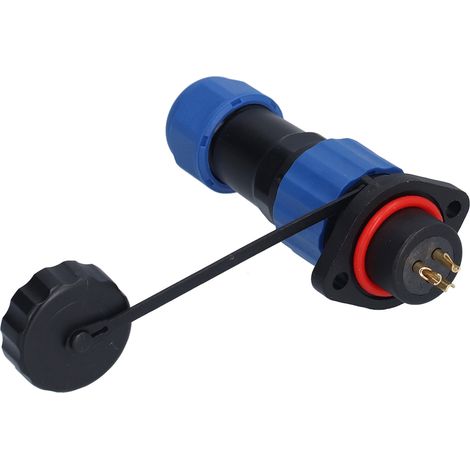 Connecteur aviation étanche SP16 à brides IP68 mâle femelle soudure filetée M16x1.5 3 broches 380V 10A pour équipement communication (1/5)