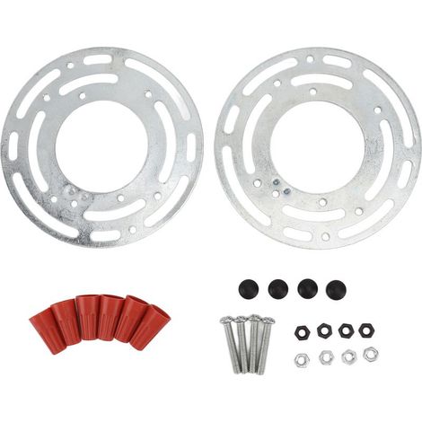 Accessoire d'Installation de Luminaire 2 ensembles Bracket Montage 4in Plaque de Fixation Universelle Croisillon Cercle Métal Éclairage Pièces Complètes (1/5)