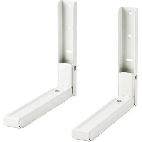 SABIR 2 Pièces Support Mural Pour Micro Ondes, Supports Micro Ondes, Universel Support pour Four à Micro Ondes, Comprend 6 Vis, Utilisé pour Soutenir les Fours à Micro Ondes (Blanc) (1/5)