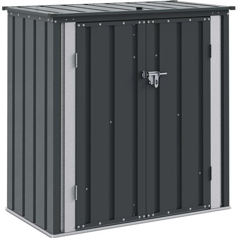 Garden Storage Box Black 101.5 x 57 x 100.5 cm Steel vidaXL