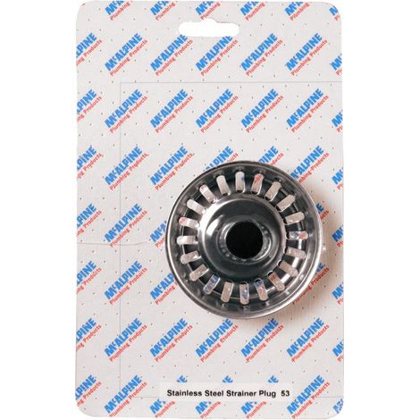 McAlpine CARD-53 Stainless Steel Strainer Plug - BSKTOP (1/3)