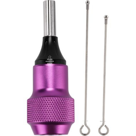 Poignée de tube pour pistolet à tatouage en alliage ajustable 30mm antidérapante, accessoire violet (1/5)