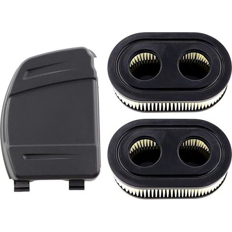 Lot de 2 filtres à air avec bouchons pour moteurs Briggs & Stratton de types 550E, 575EX, 575IS, 625EXI, 650EXI, 675EXI et 675IS. Remplace les références 594106, 798339, 798452, 593260, 093000ER et 09 (1/4)