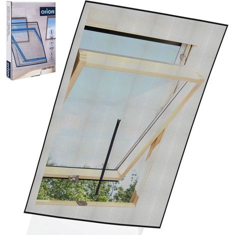 Mosquitera para ventana de tejado, negra, 140x120 cm (1/5)